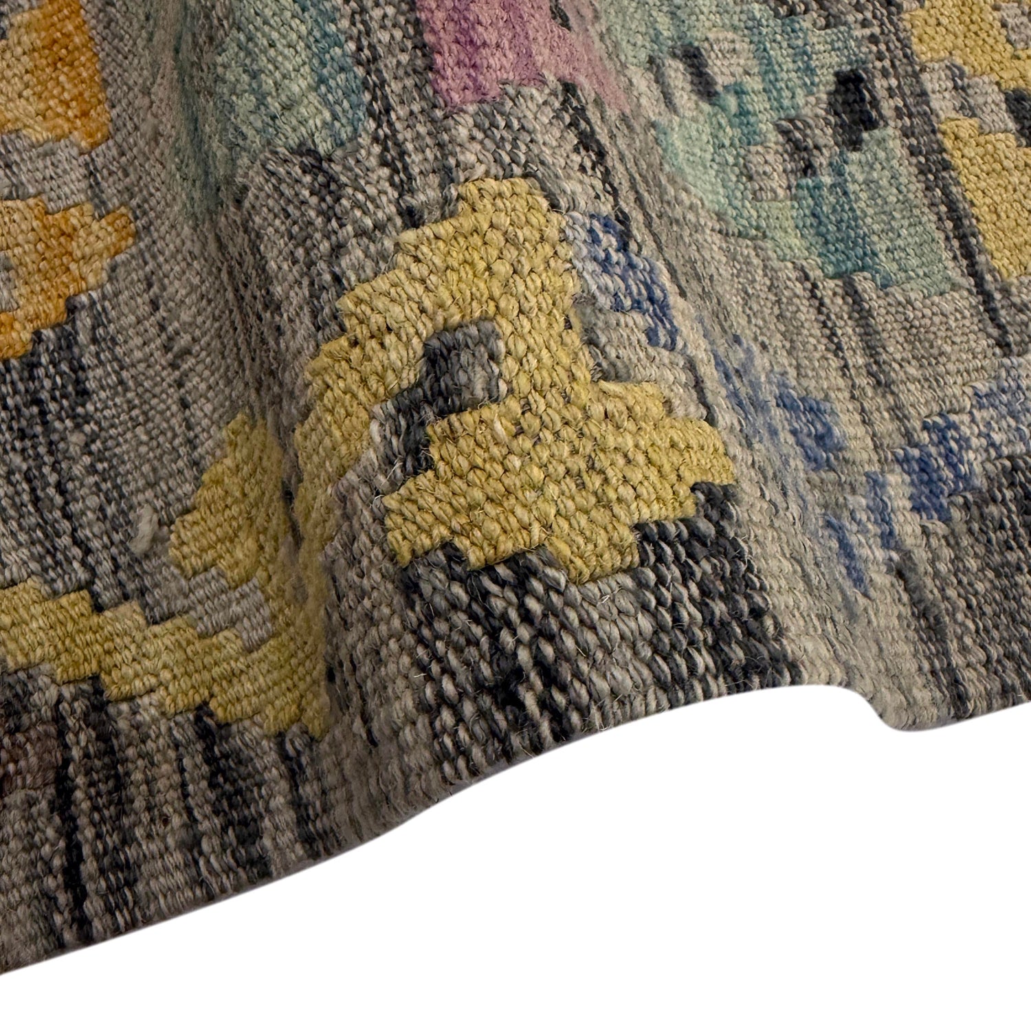 Handmade Multi Kilim Geometric 4x7 ft