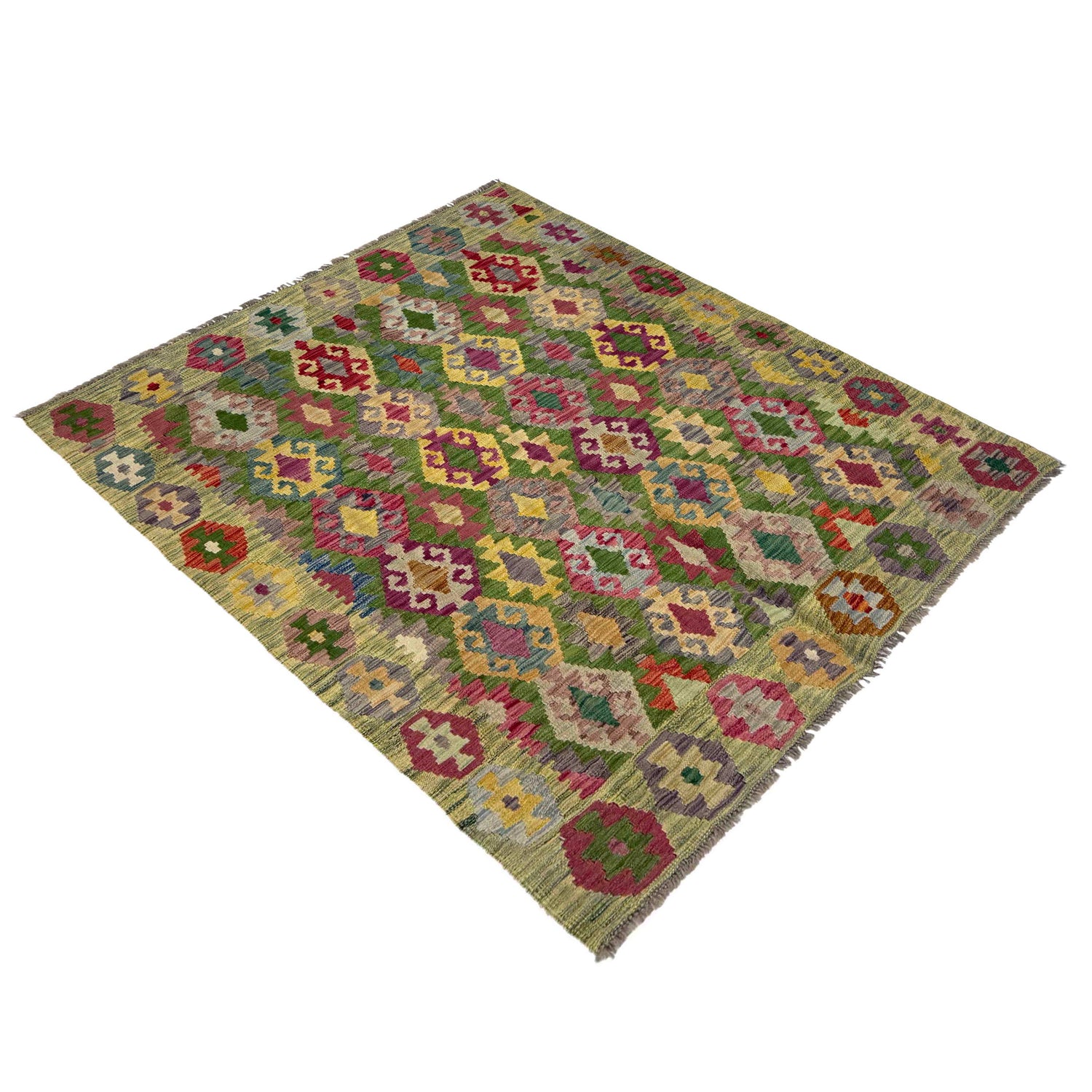 Handmade Multi Kilim Geometric 4x7 ft