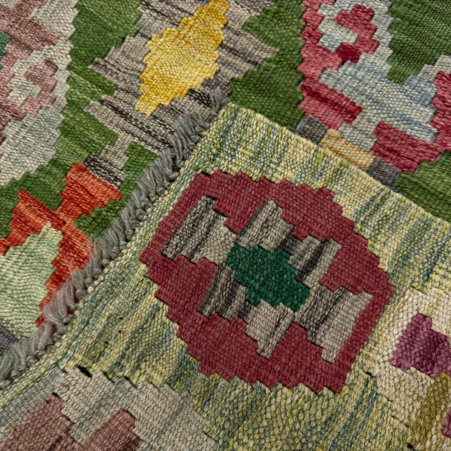 Handmade Multi Kilim Geometric 4x7 ft