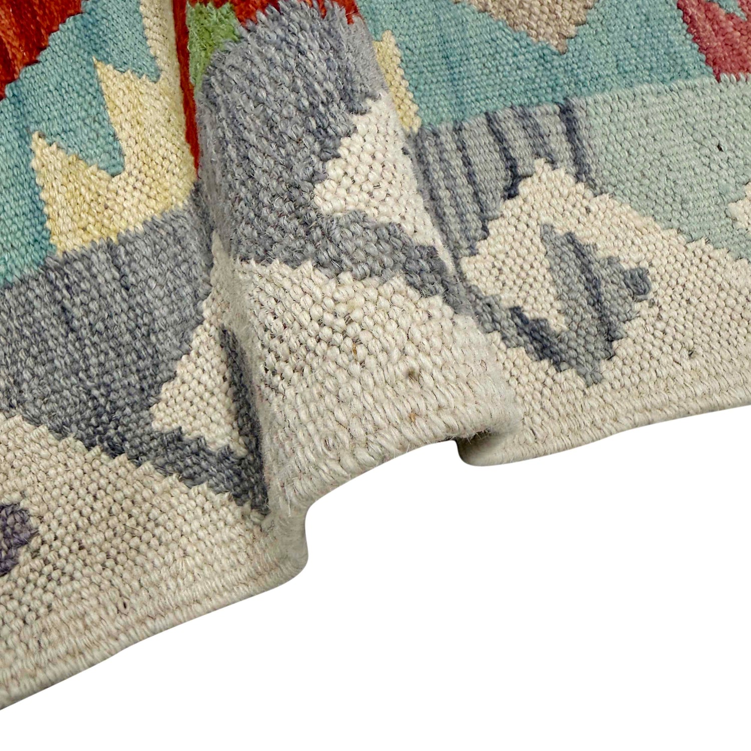 Handmade Multi Kilim Geometric 13' Runner