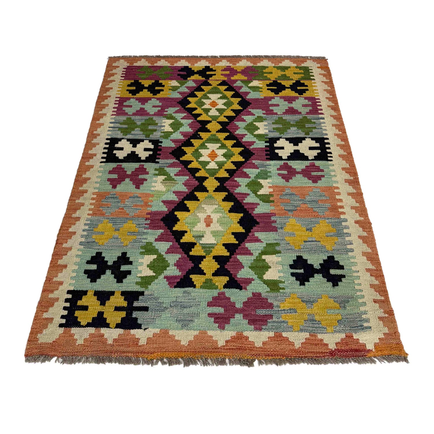 Handmade Multi Kilim Geometric 3x5 ft