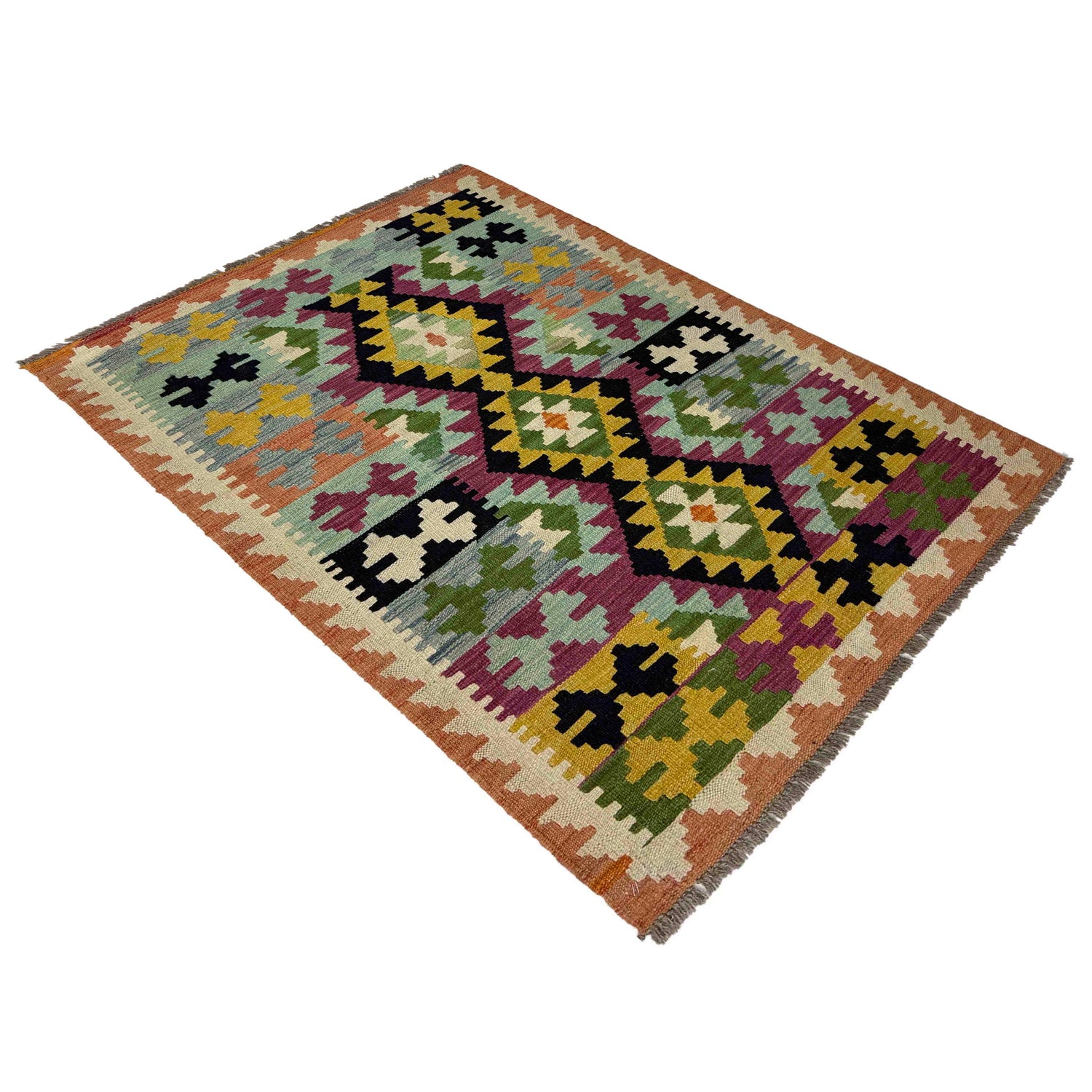 Handmade Multi Kilim Geometric 3x5 ft