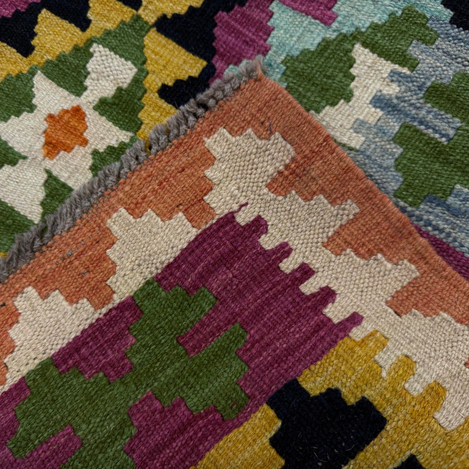 Handmade Multi Kilim Geometric 3x5 ft