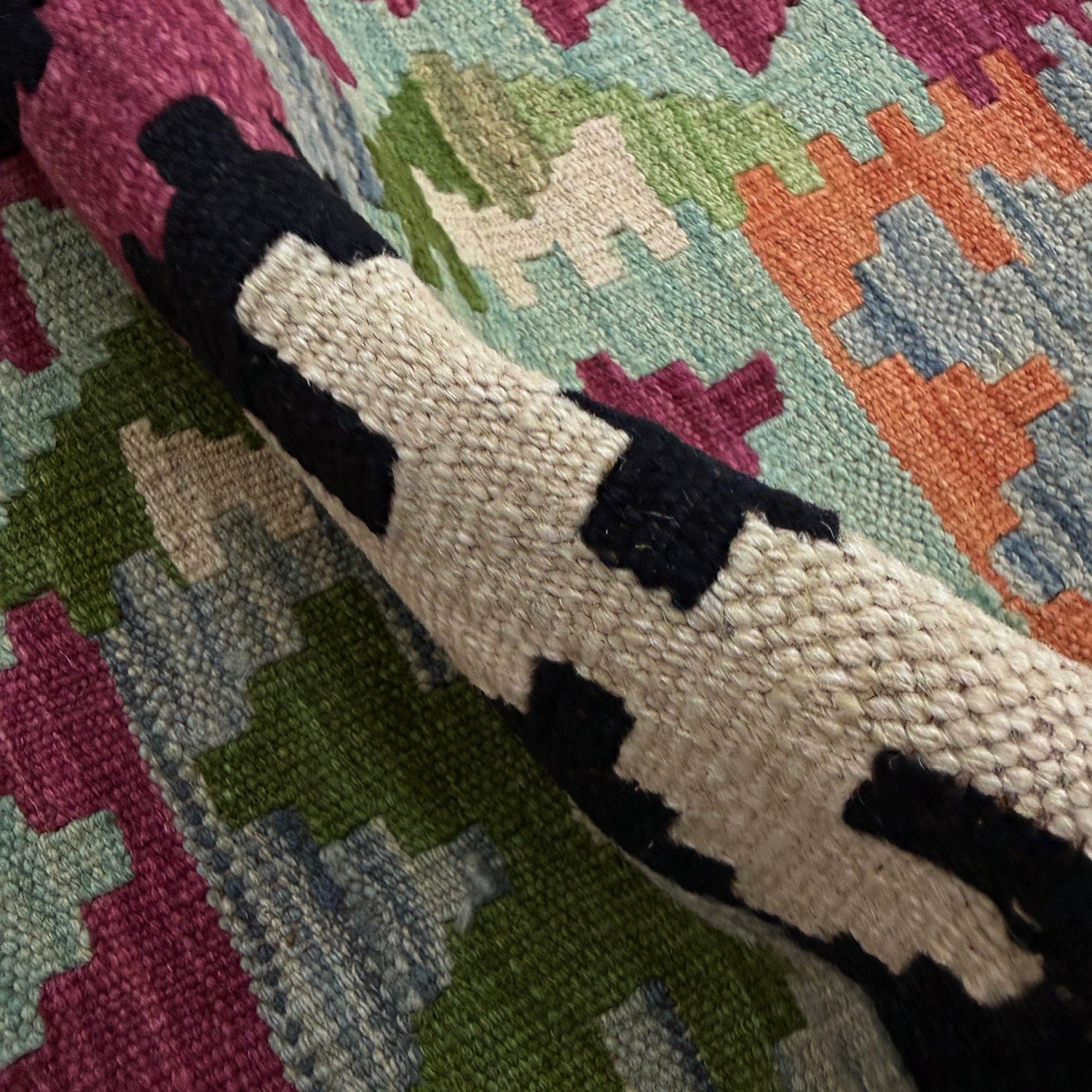 Handmade Multi Kilim Geometric 3x5 ft