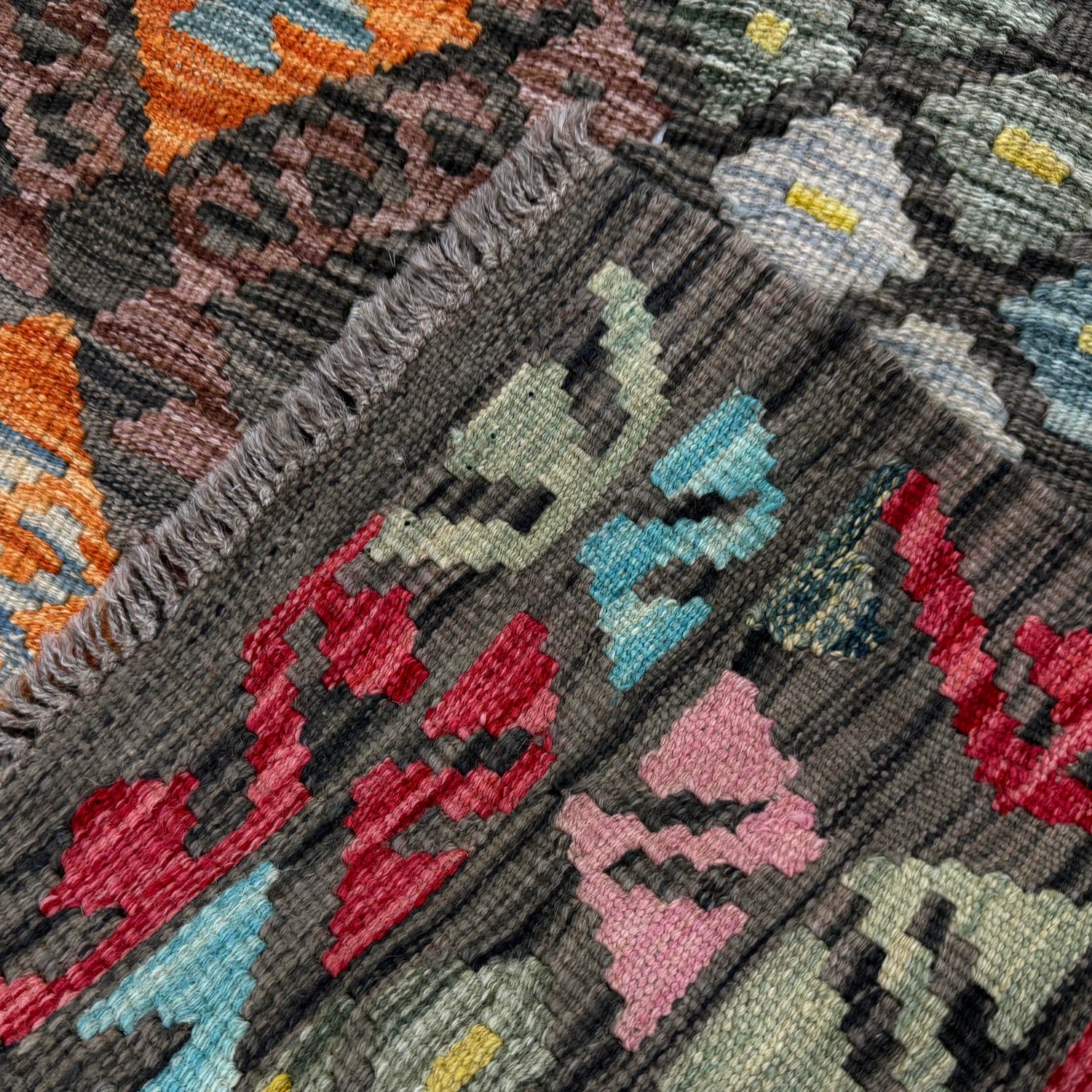Handmade Multi Kilim Geometric 4x6 ft