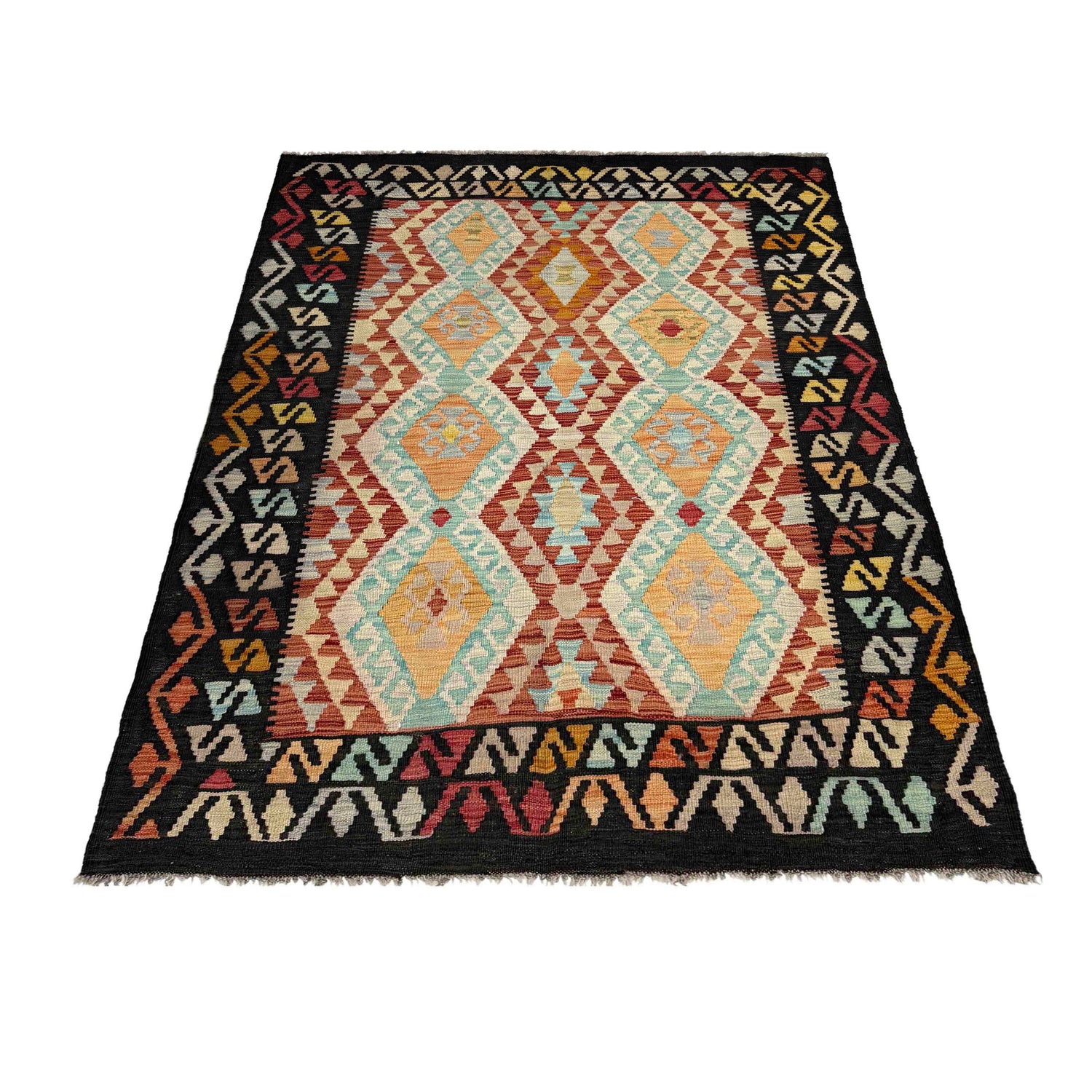 Handmade Multi Kilim Geometric 4x6 ft