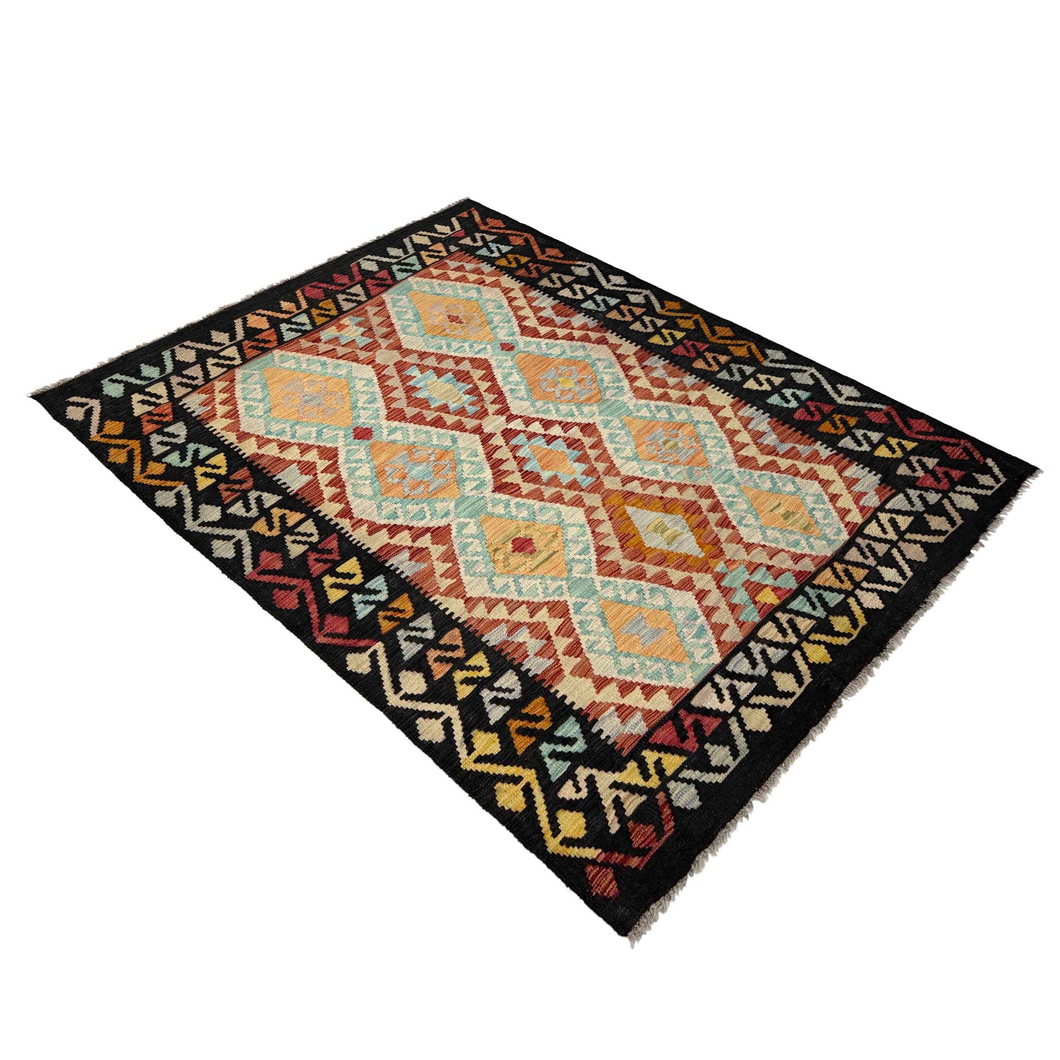 Handmade Multi Kilim Geometric 4x6 ft
