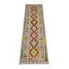 Handmade Multi Kilim Geometric 10' Runner