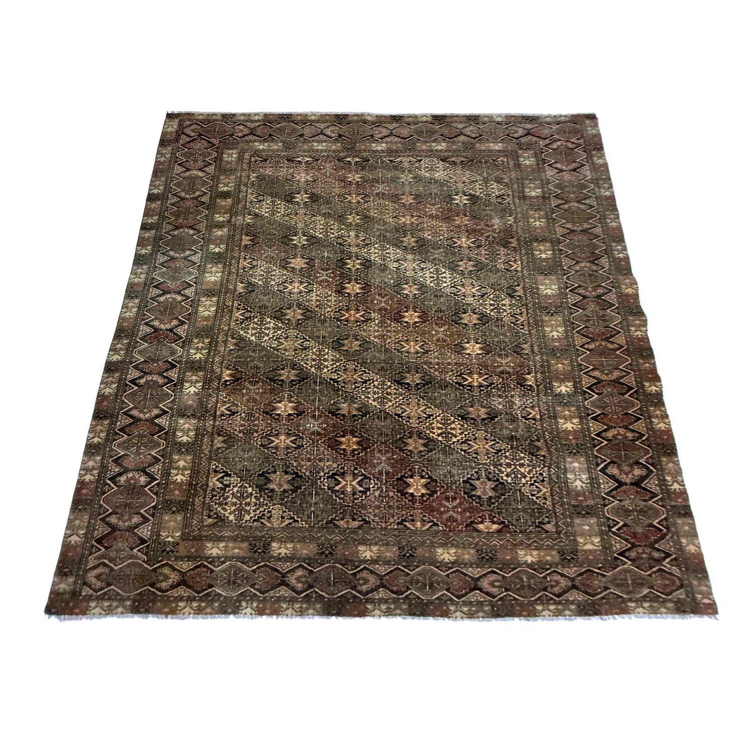 Kashan Area Rug Handmade Multi Medallion 9x12 ft