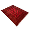 Filpa Area Rug Handmade Red Geometric 6x9 ft