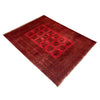 Filpa Area Rug Handmade Red Geometric 6x9 ft