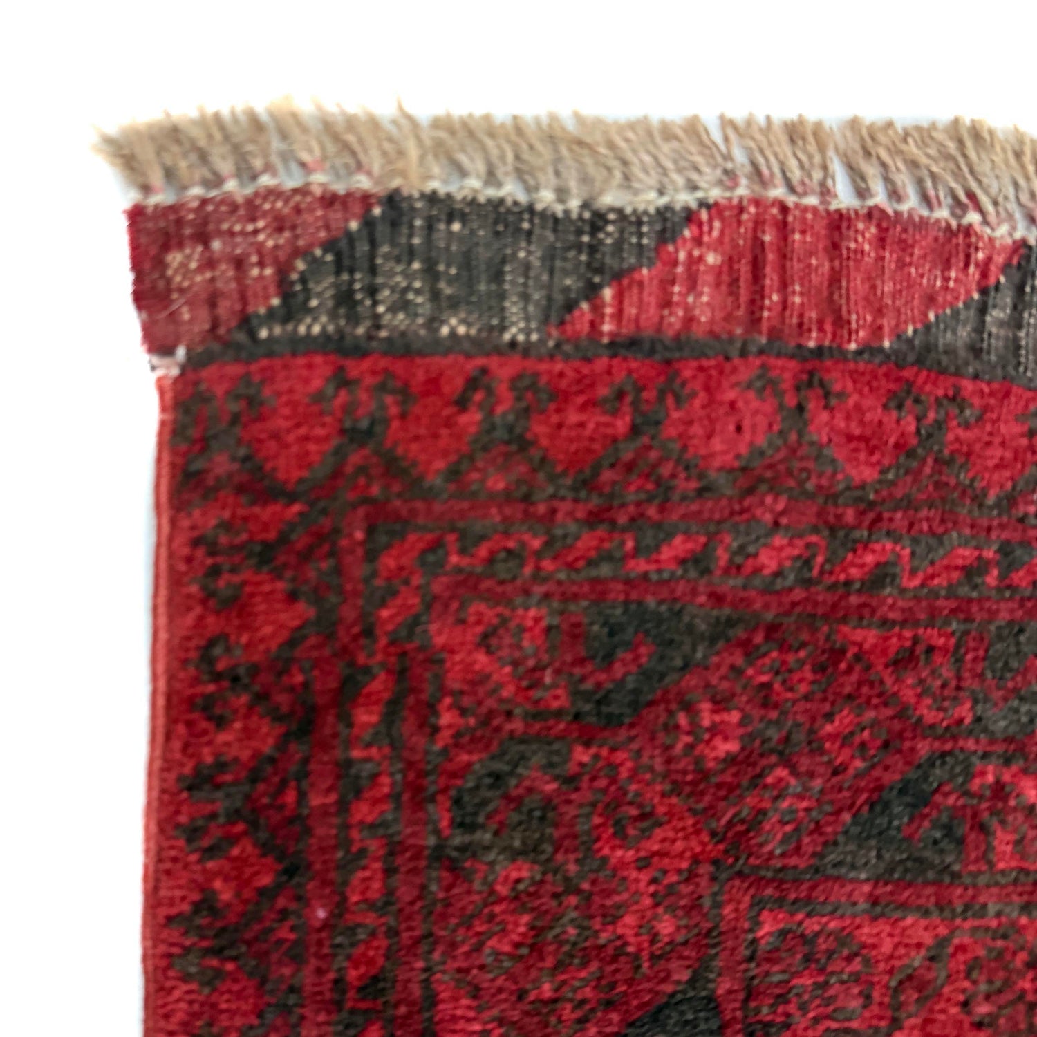 Filpa Area Rug Handmade Red Geometric 6x9 ft