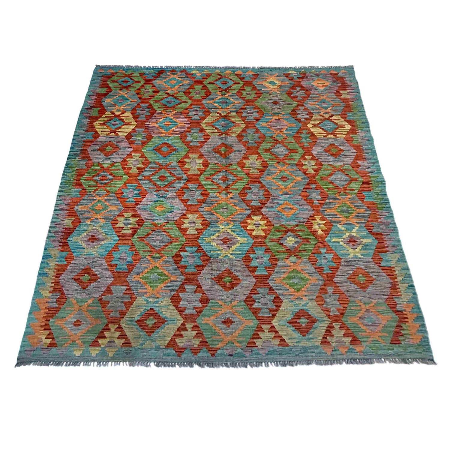 Handmade Multi Kilim Geometric 5x8 ft