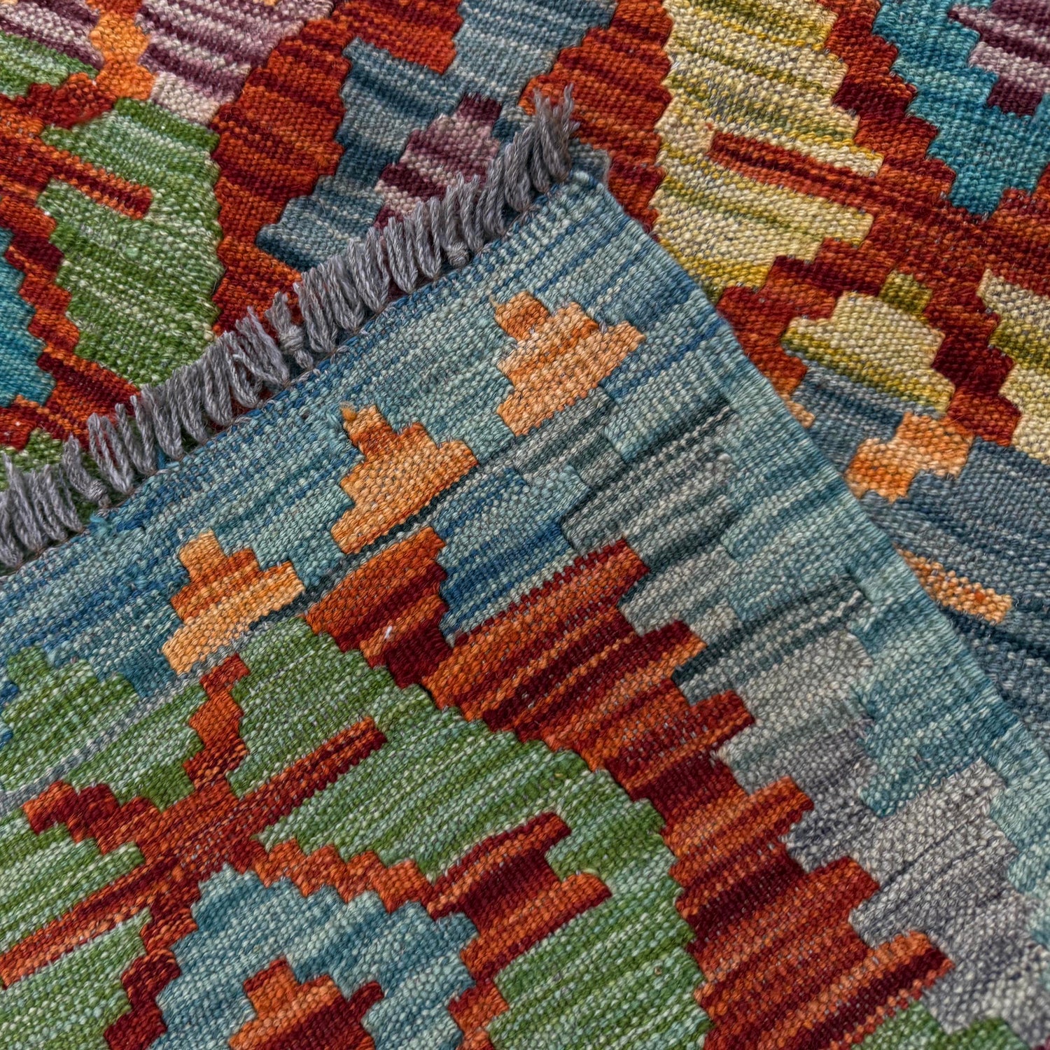 Handmade Multi Kilim Geometric 5x8 ft