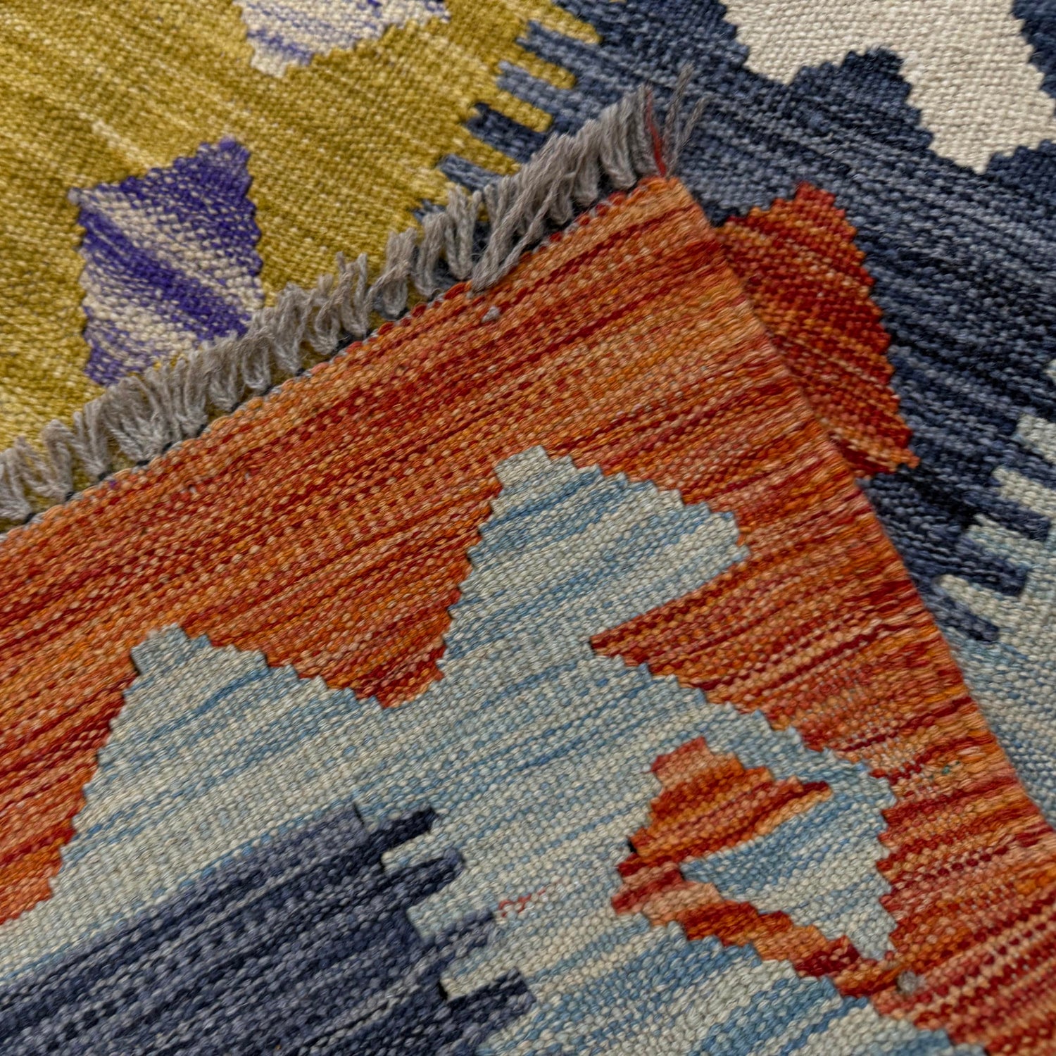 Handmade Multi Kilim Geometric 5x8 ft