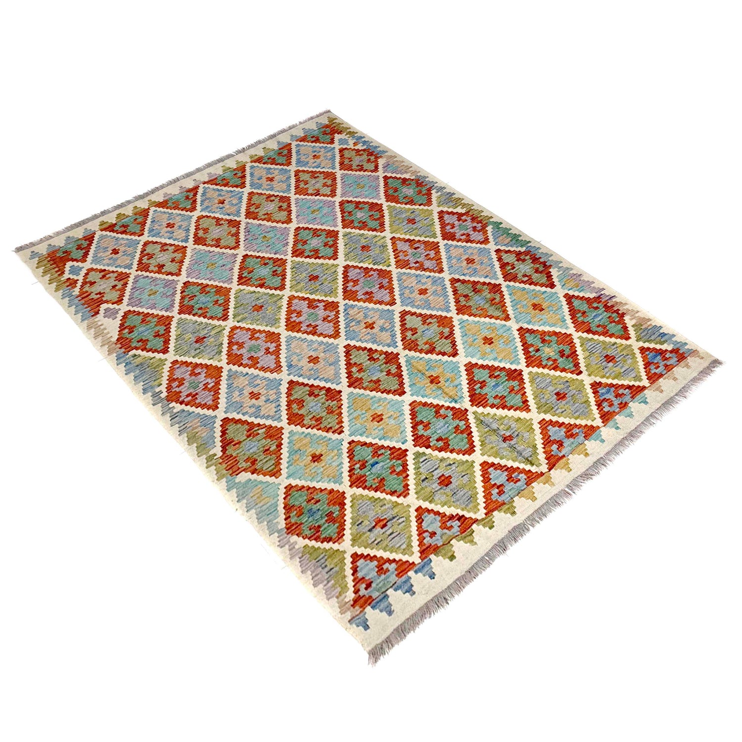 Handmade Multi Kilim Geometric 5x8 ft