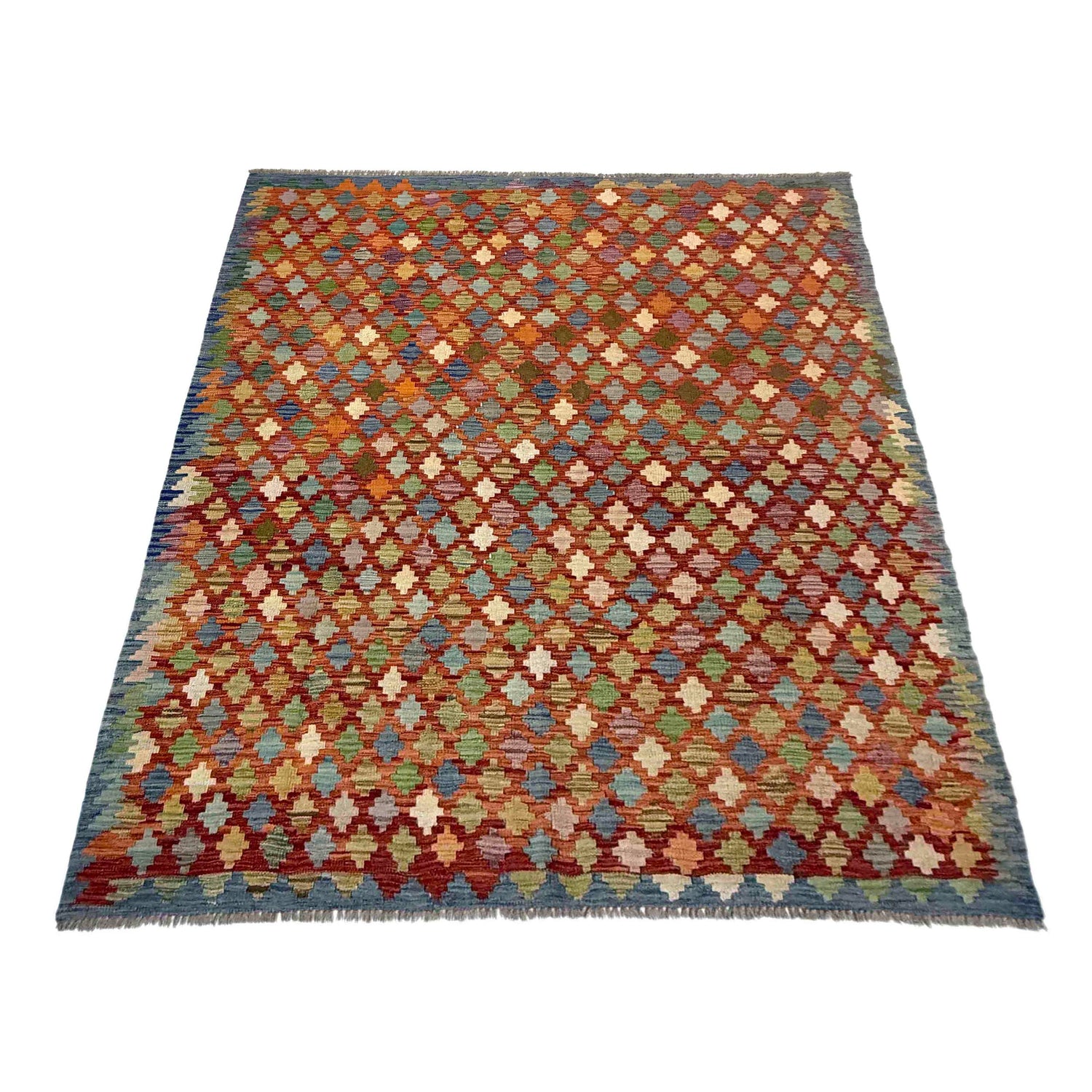 Handmade Multi Kilim Geometric 5x8 ft