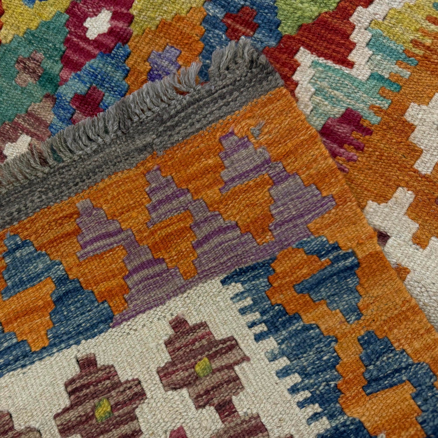 Handmade Multi Kilim Geometric 5x8 ft
