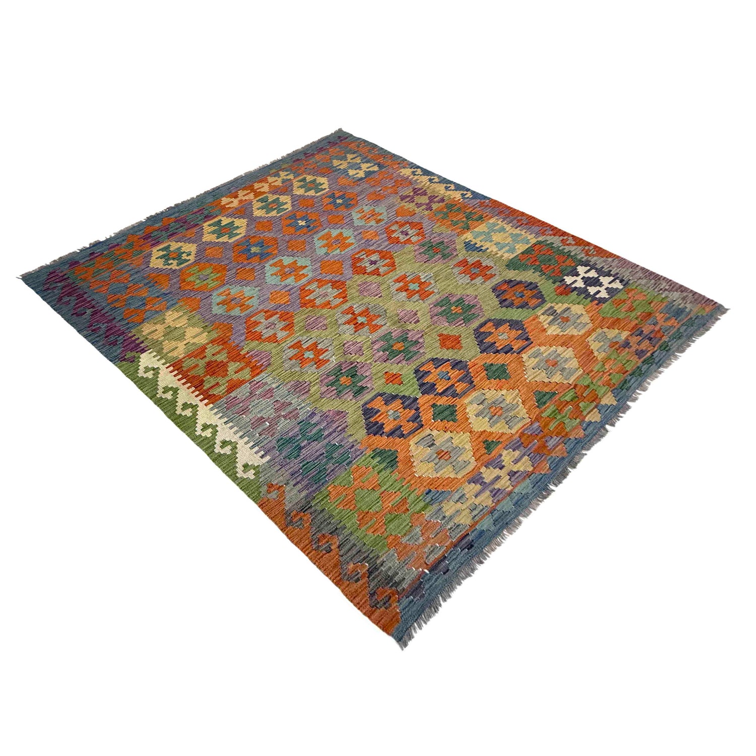 Handmade Multi Kilim Geometric 5x8 ft