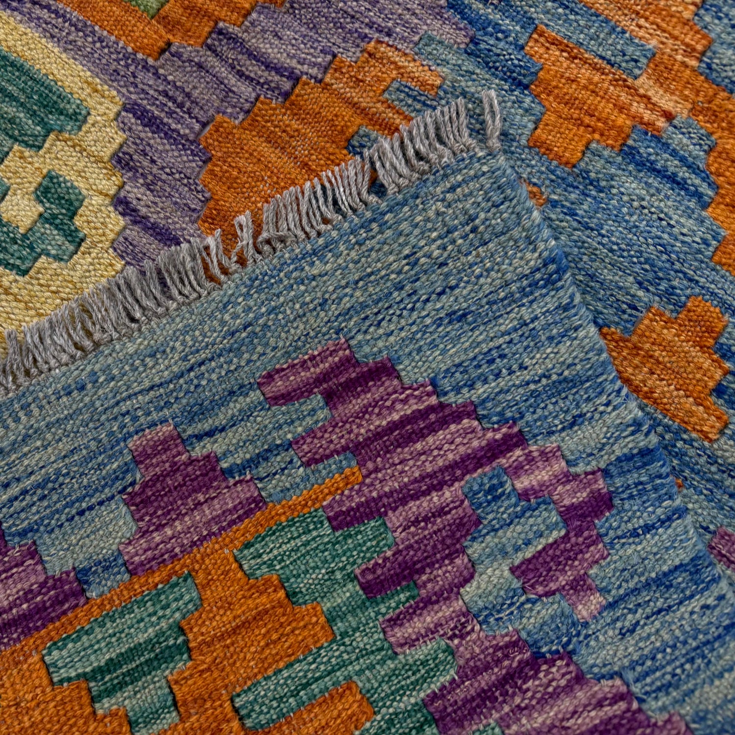 Handmade Multi Kilim Geometric 5x8 ft