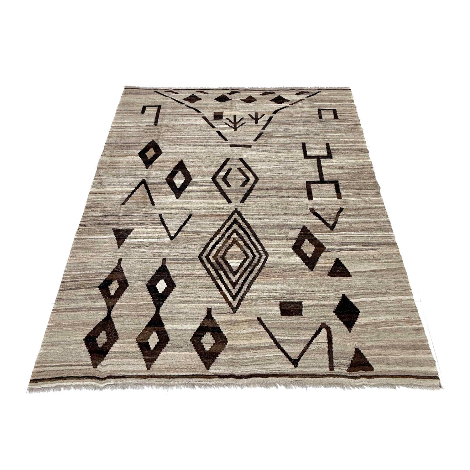 Handmade Multi Kilim Geometric 5x8 ft