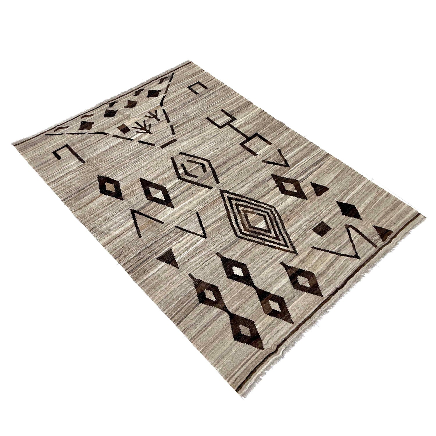 Handmade Multi Kilim Geometric 5x8 ft