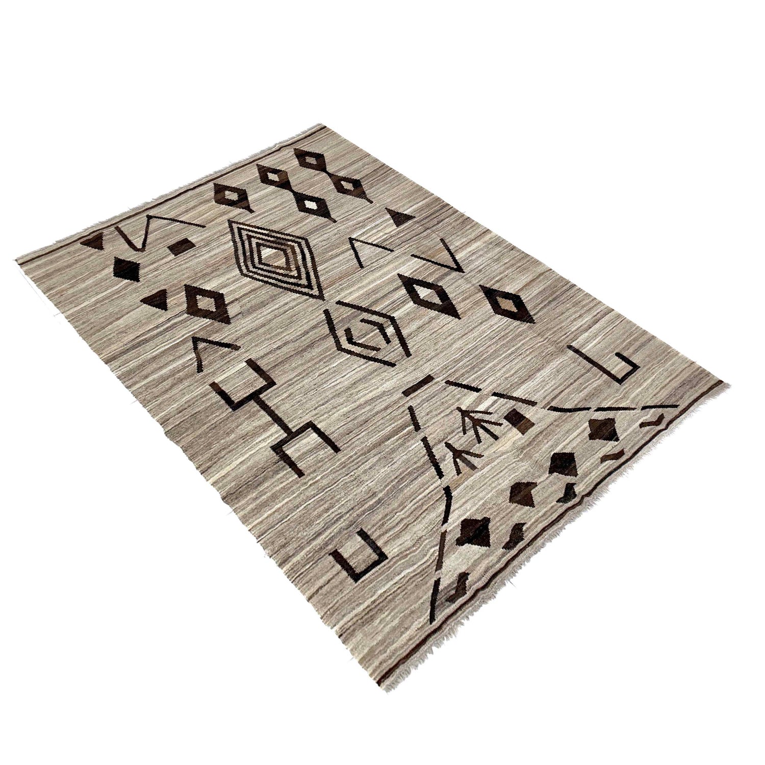 Handmade Multi Kilim Geometric 5x8 ft