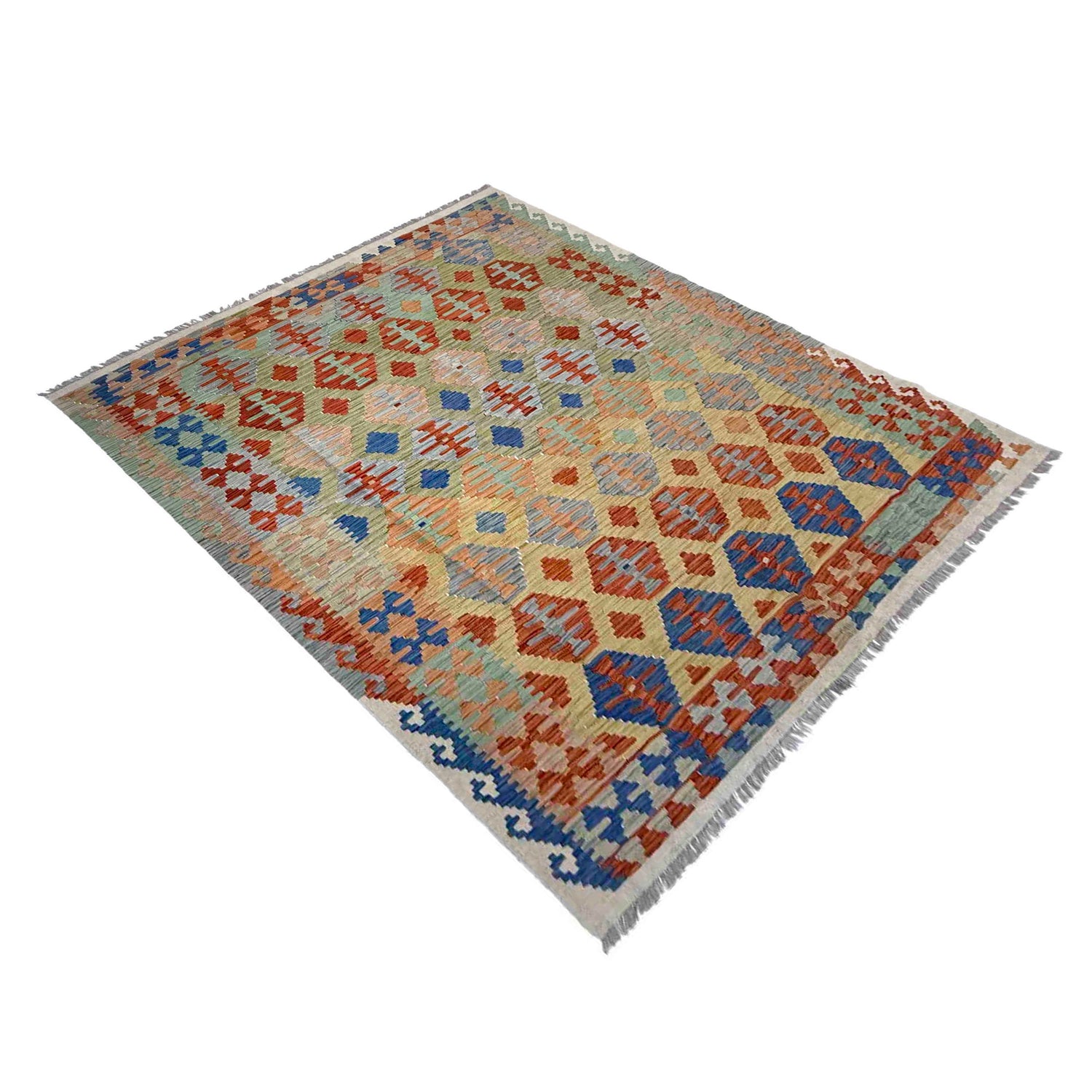 Handmade Multi Kilim Geometric 5x8 ft