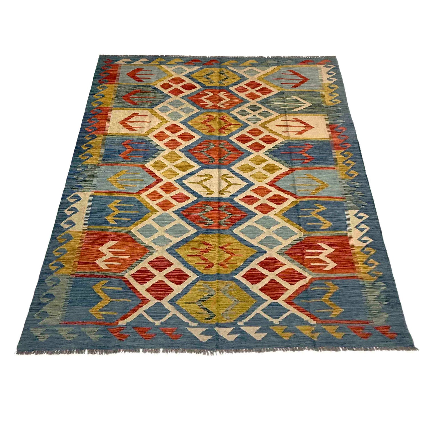 Handmade Multi Kilim Geometric 5x8 ft