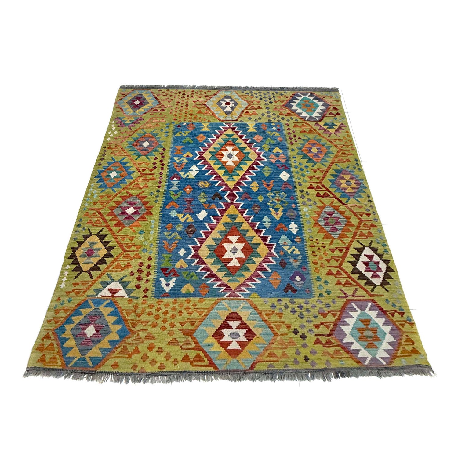 Handmade Multi Kilim Geometric 5x8 ft