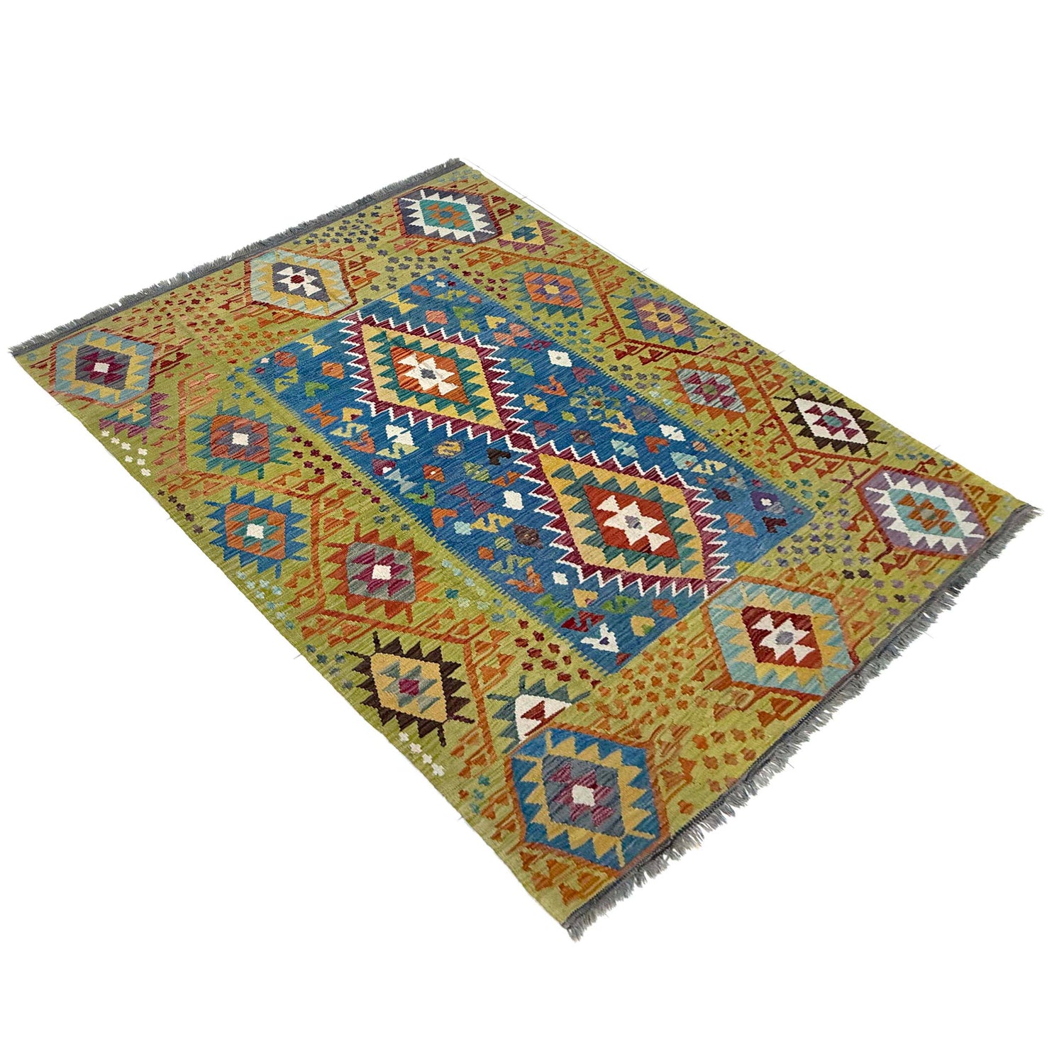 Handmade Multi Kilim Geometric 5x8 ft