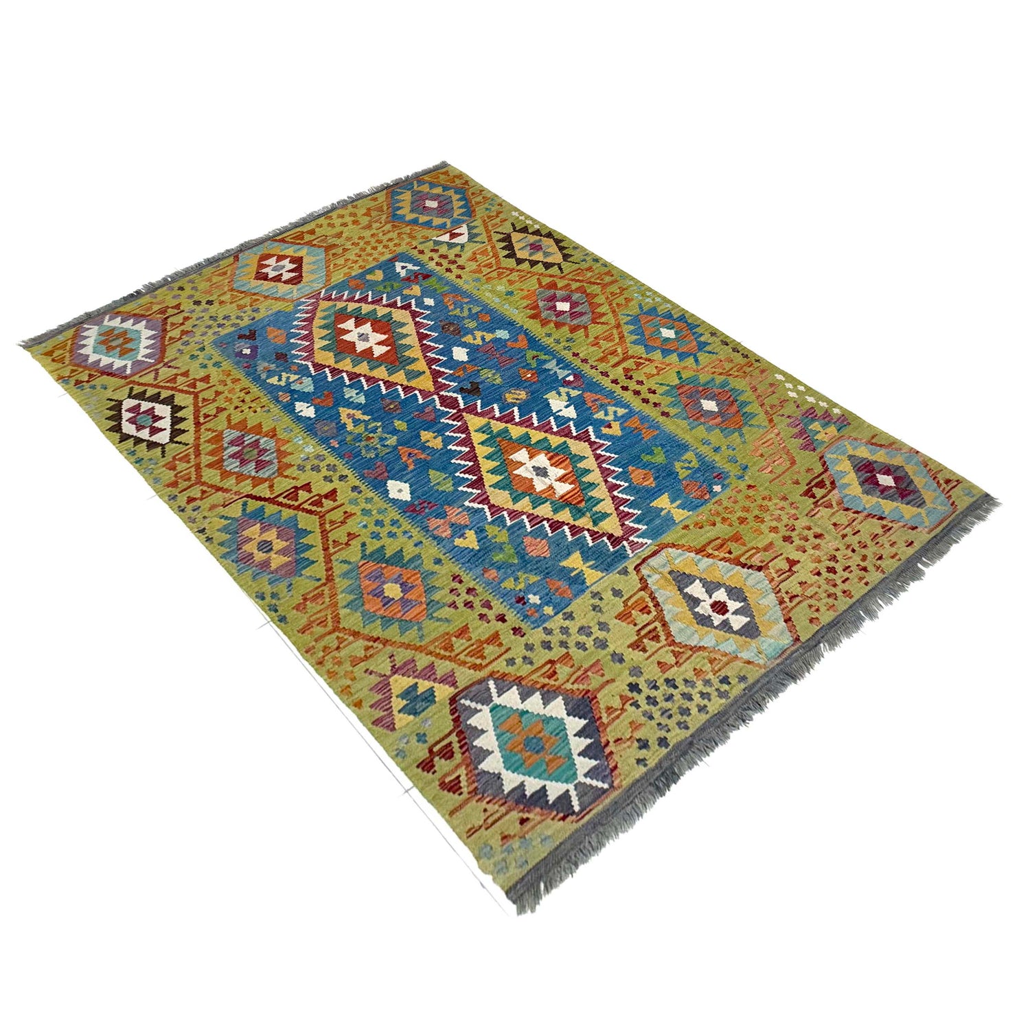 Handmade Multi Kilim Geometric 5x8 ft