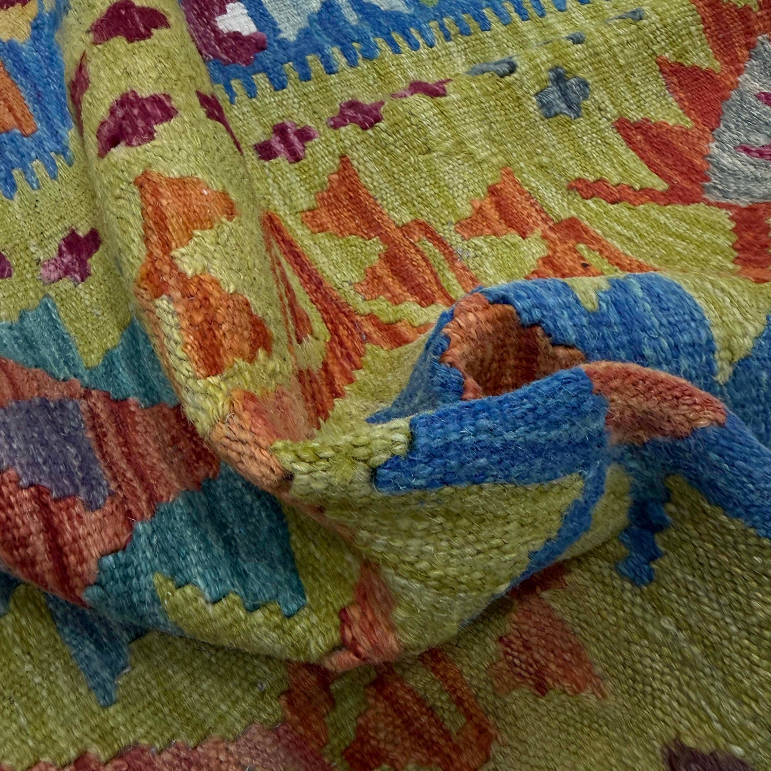 Handmade Multi Kilim Geometric 5x8 ft