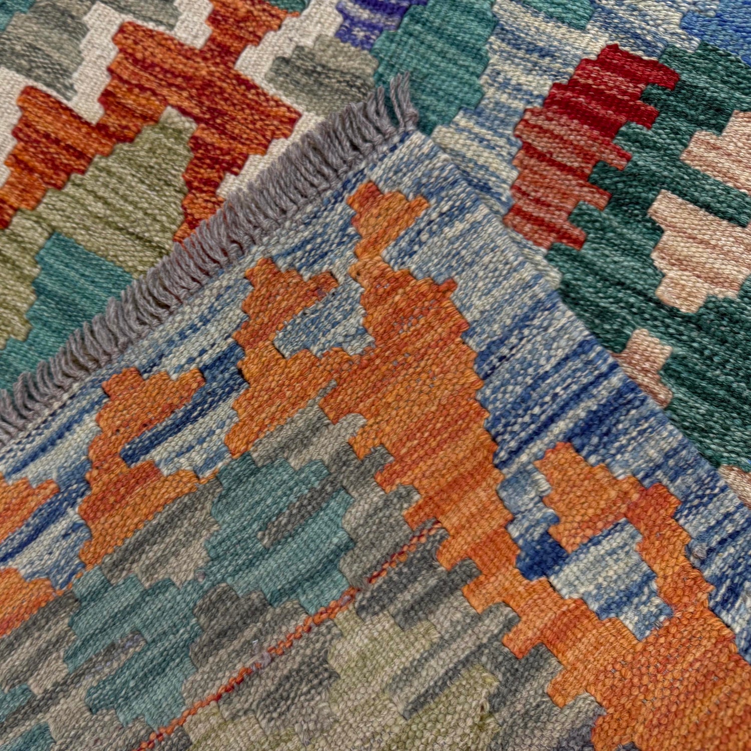 Handmade Multi Kilim Geometric 5x8 ft