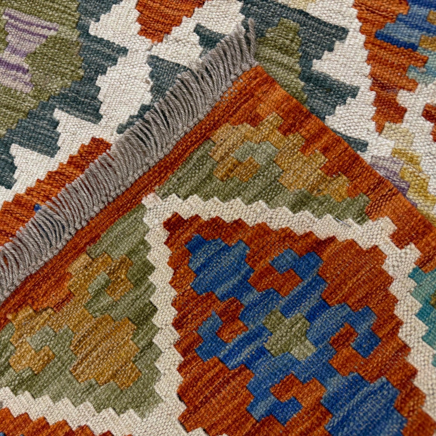 Handmade Multi Kilim Geometric 5x8 ft