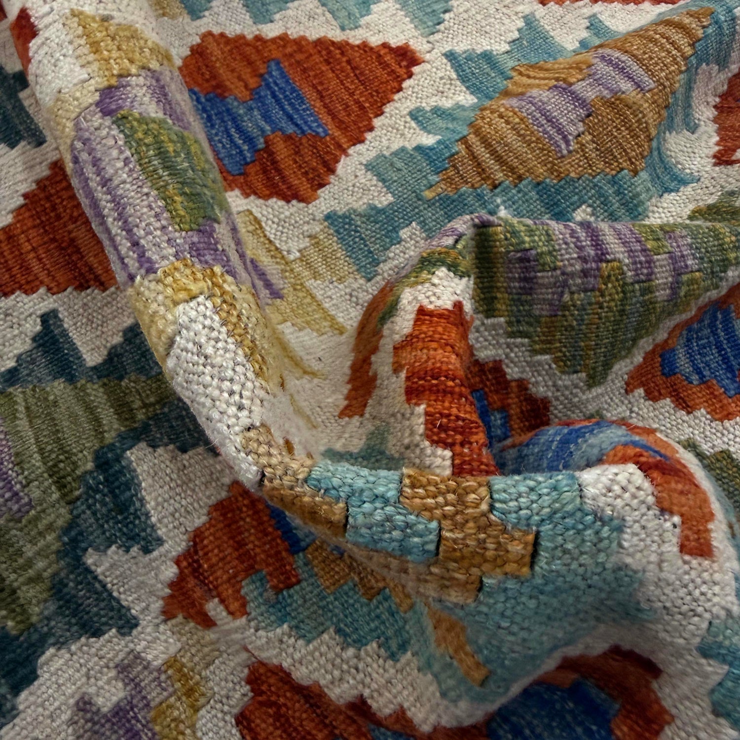 Handmade Multi Kilim Geometric 5x8 ft