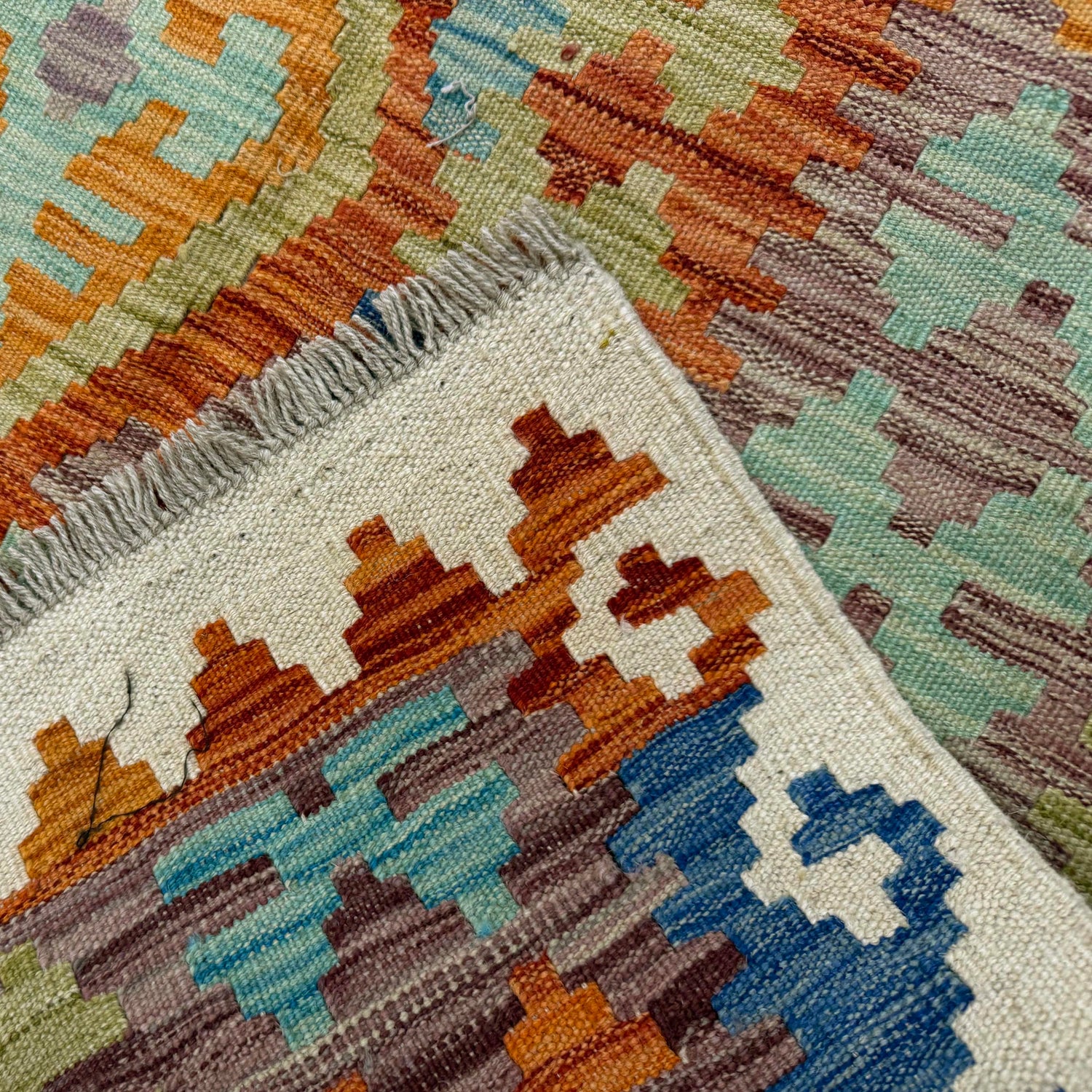 Handmade Multi Kilim Geometric 5x8 ft