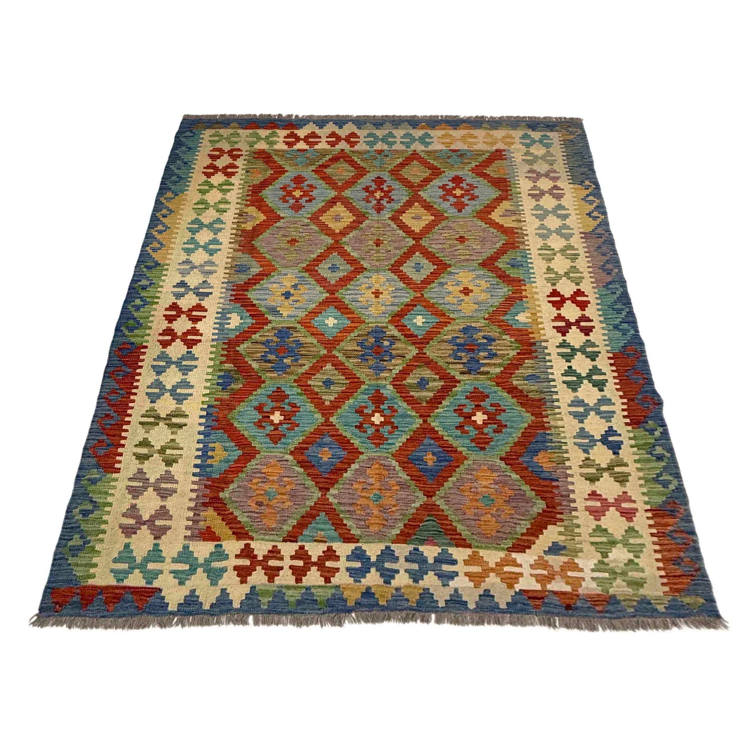 Handmade Multi Kilim Geometric 5x8 ft