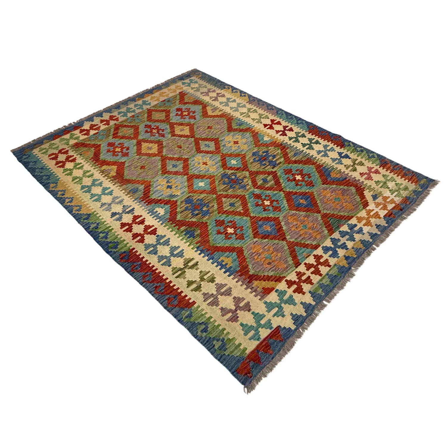 Handmade Multi Kilim Geometric 5x8 ft