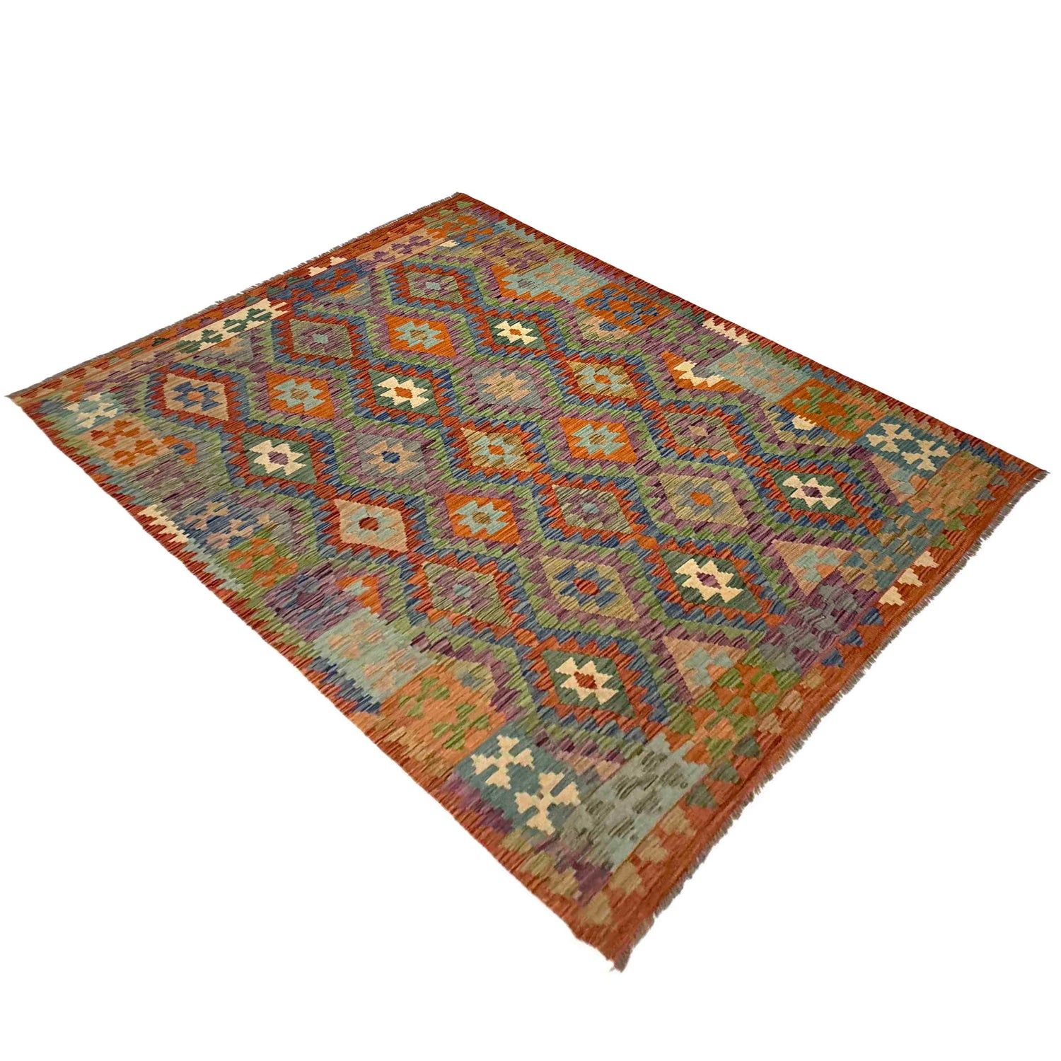 Handmade Multi Kilim Geometric 5x8 ft