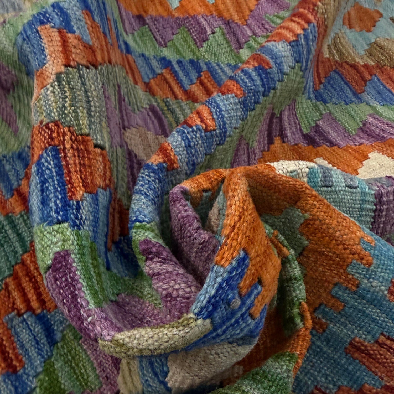 Handmade Multi Kilim Geometric 5x8 ft