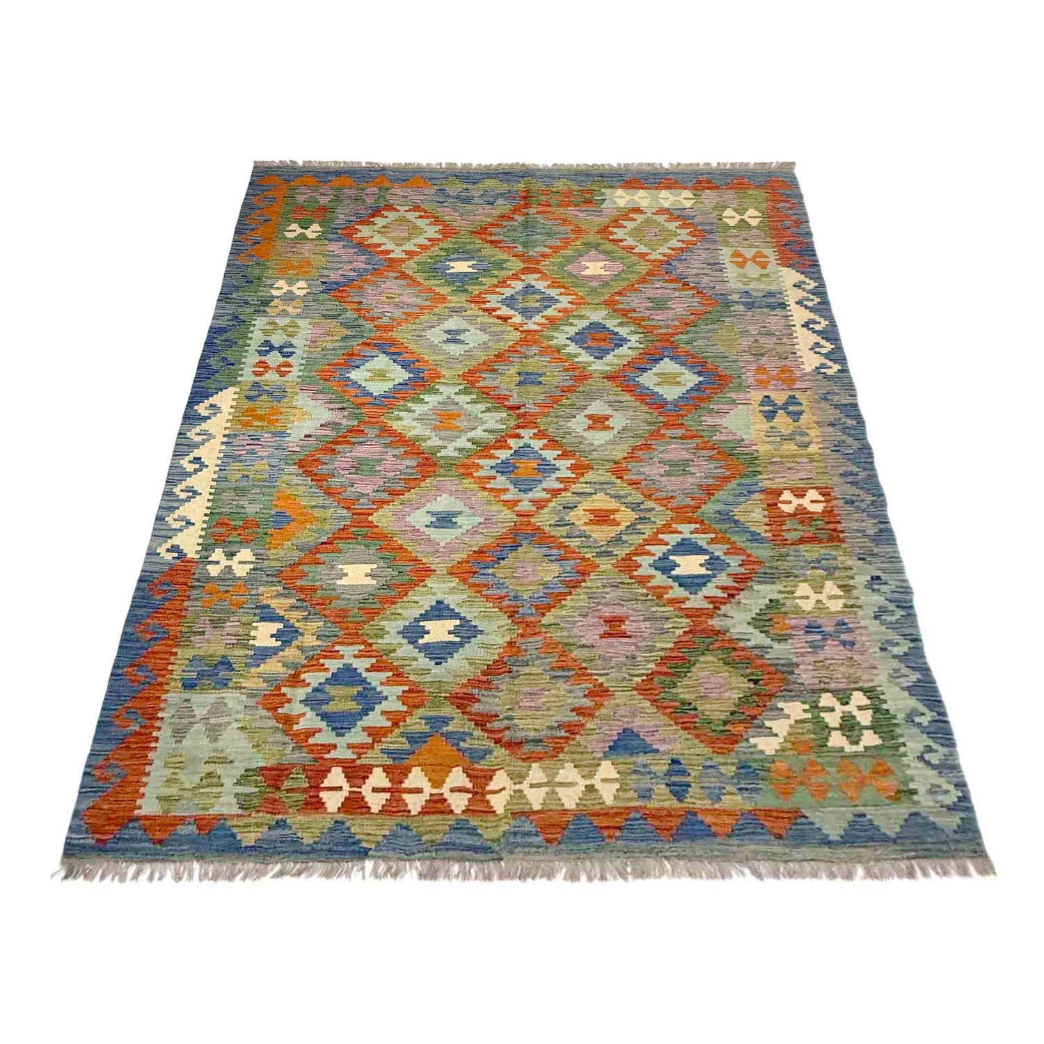 Handmade Multi Kilim Geometric 5x8 ft