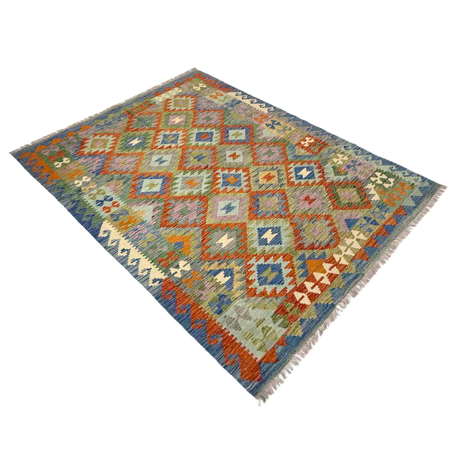 Handmade Multi Kilim Geometric 5x8 ft