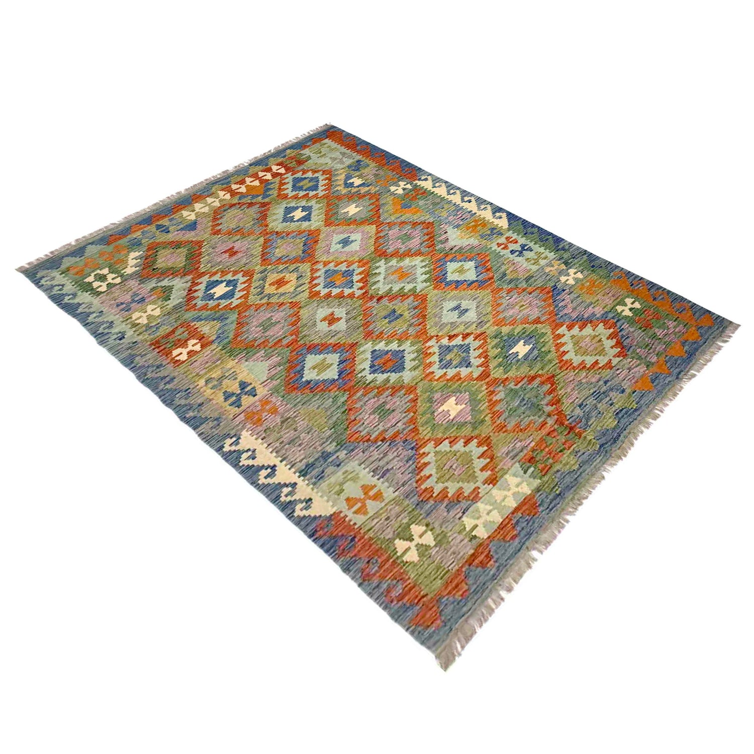 Handmade Multi Kilim Geometric 5x8 ft