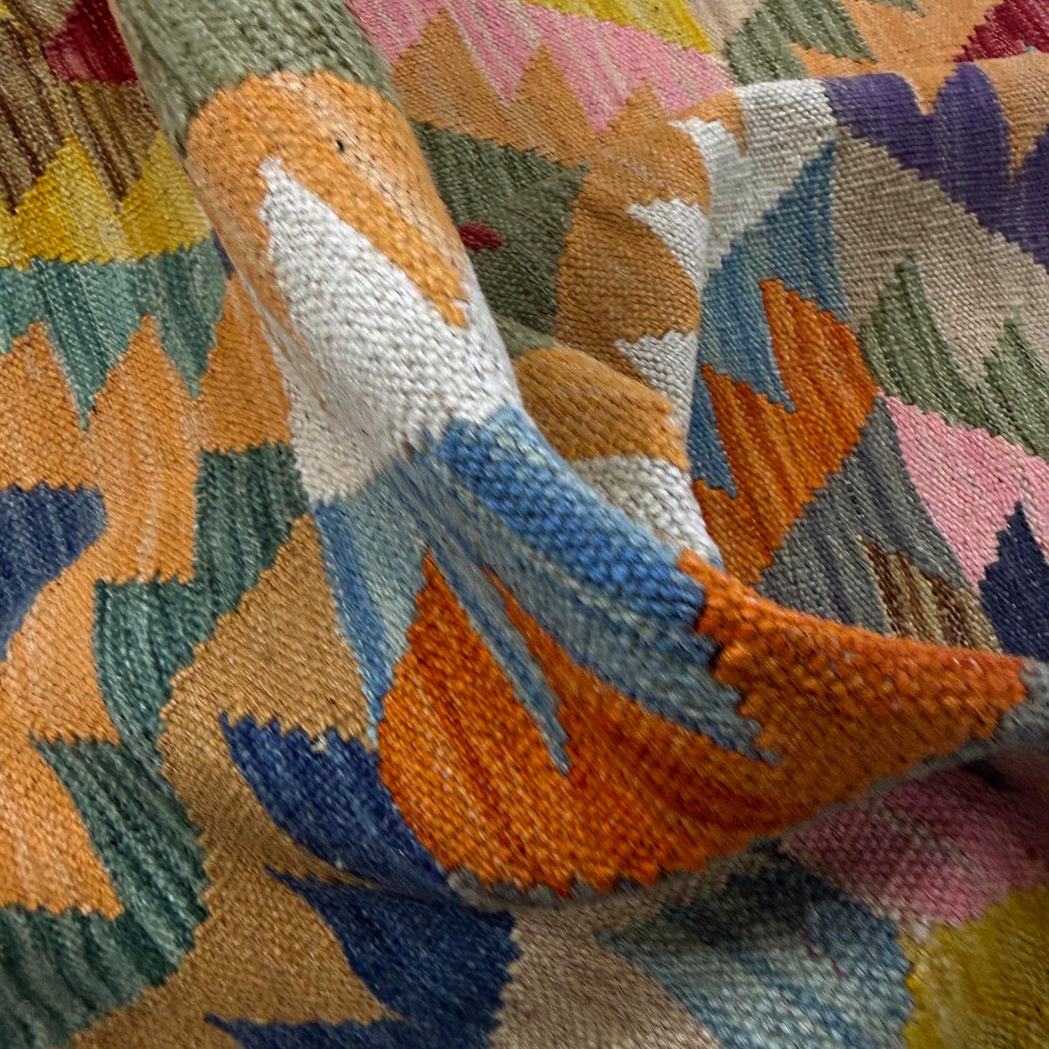 Handmade Multi Kilim Geometric 4x6 ft