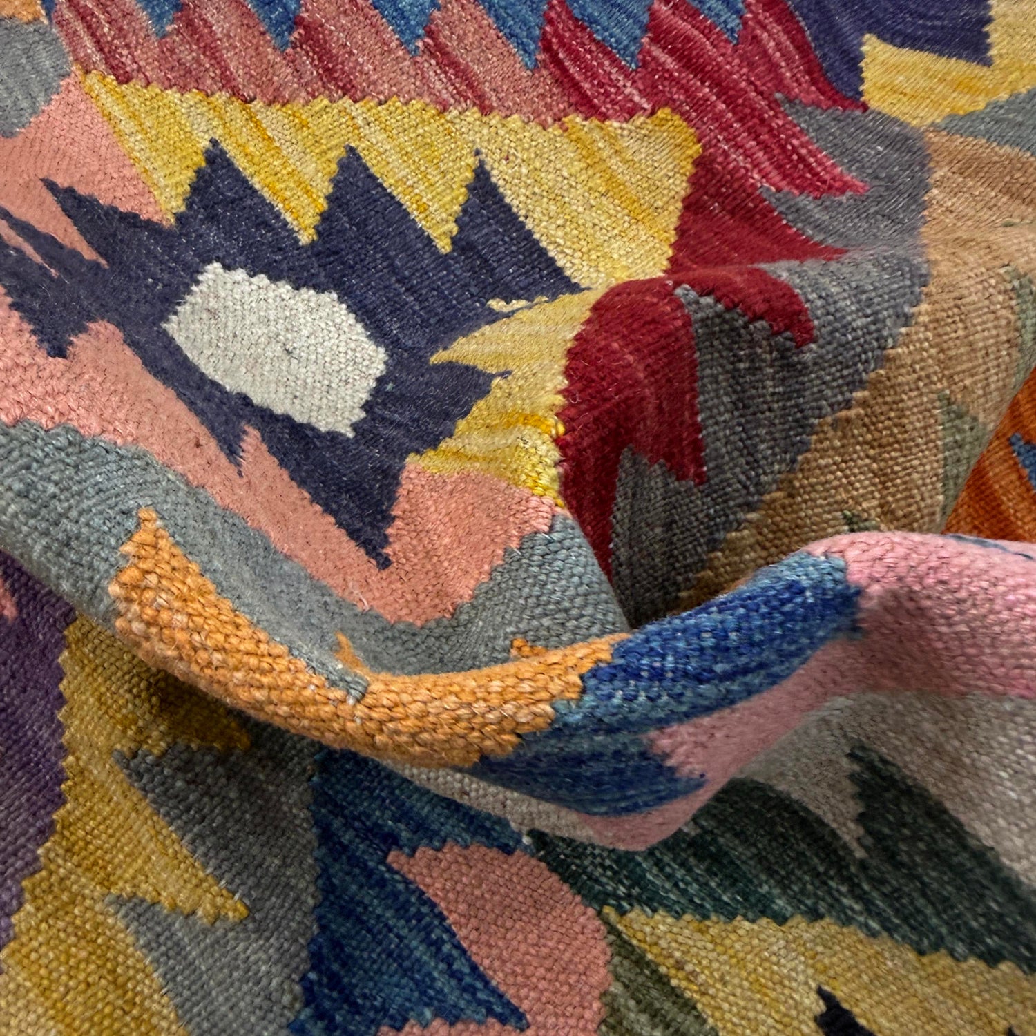 Handmade Multi Kilim Geometric 4x6 ft