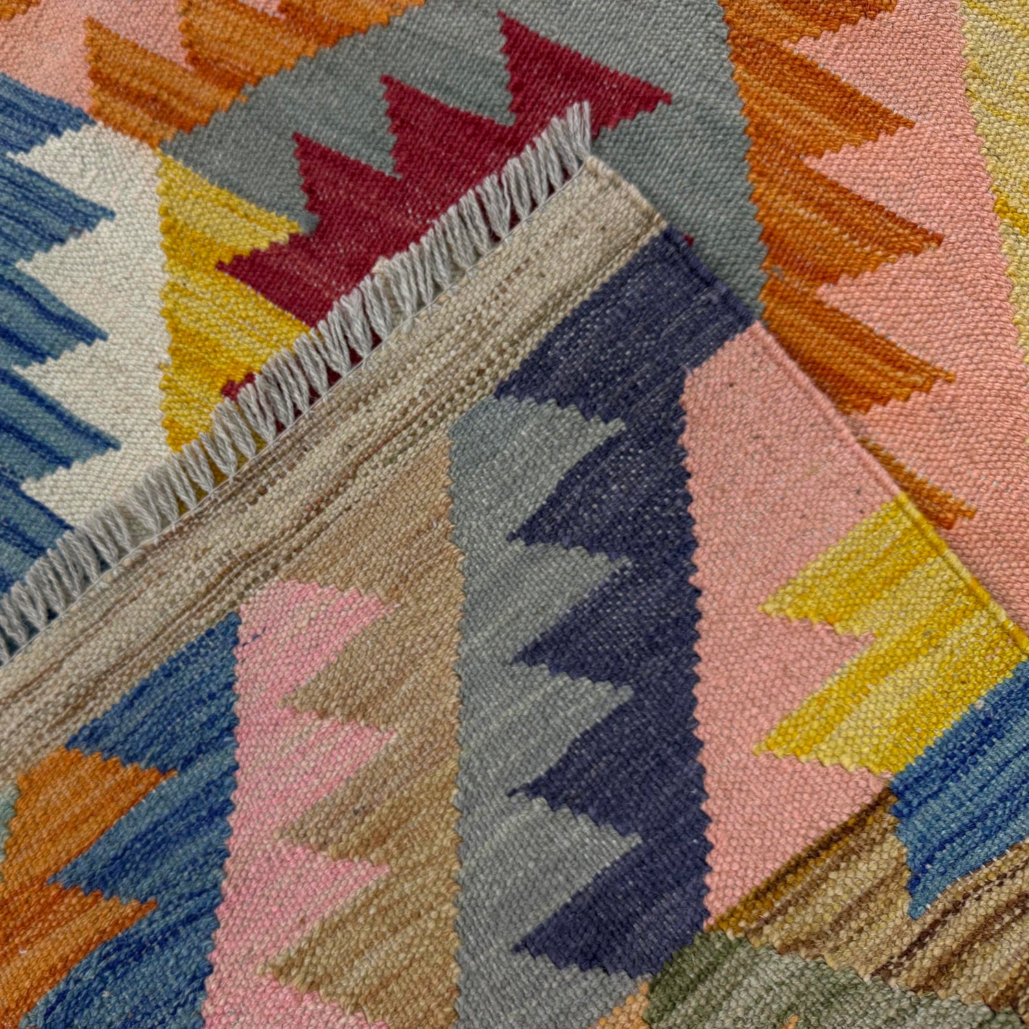 Handmade Multi Kilim Geometric 4x6 ft