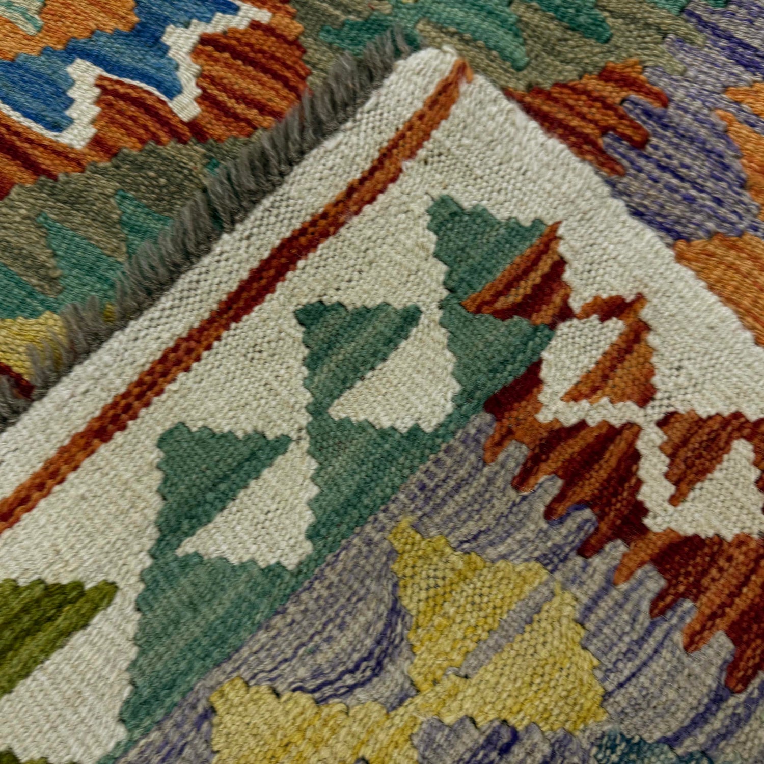 Handmade Multi Kilim Geometric 4x6 ft
