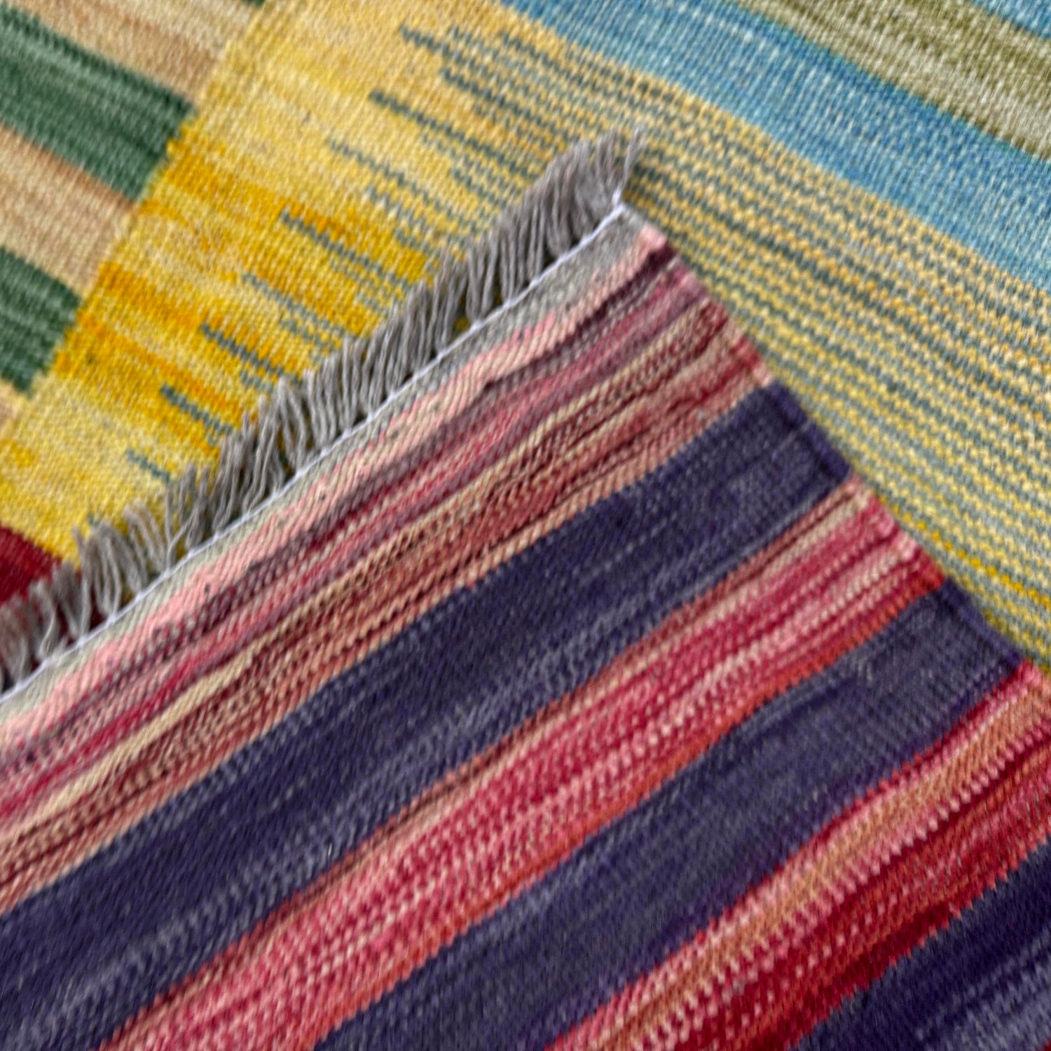 Handmade Multi Kilim Geometric 4x7 ft