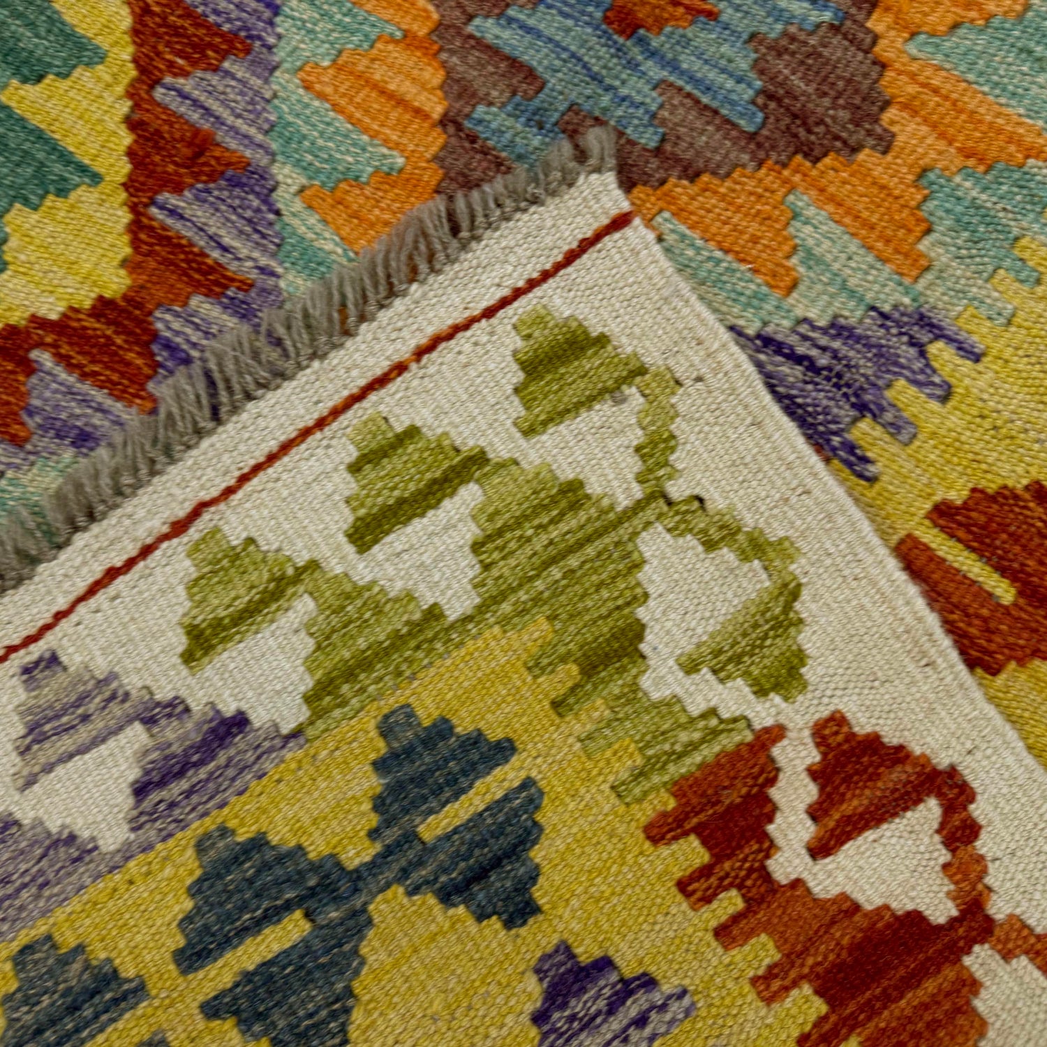Handmade Multi Kilim Geometric 4x6 ft